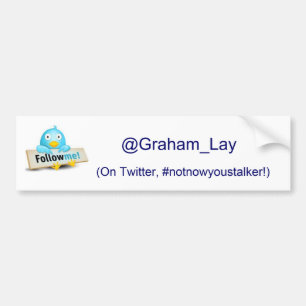 Follow-me auf Twitter Autoaufkleber