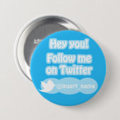 Follow-me auf Twitter-Einzelteilen Button (Vorne & Hinten)