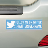 Follow-me auf Twitter (kundengerechtes username) Autoaufkleber (Auf Auto)