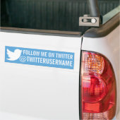 Follow-me auf Twitter (kundengerechtes username) Autoaufkleber (Auf Lkw)