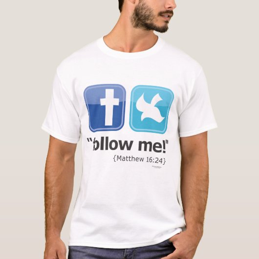 "Follow-me!" Der SozialT - Shirt der Männer (Vorderseite)