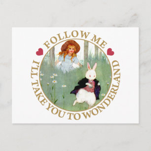 Follow me - I'll take you to Wonderland! Postkarte