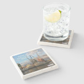 "Follow Me" Inspiration Stone Untersetzer (Seitenansicht)