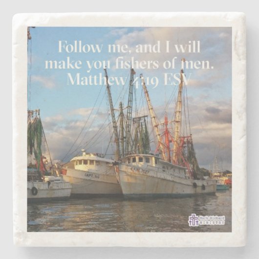 "Follow Me" Inspiration Stone Untersetzer (Vorderseite)