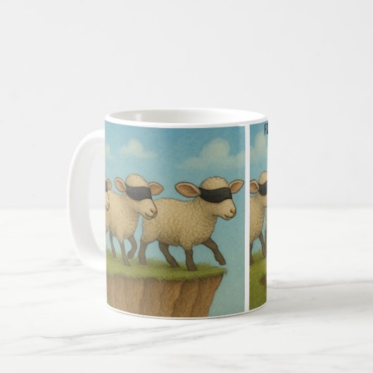 Follow me sheep Mug Kaffeetasse (Vorderseite Links)