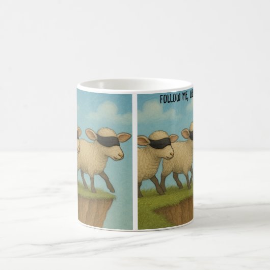 Follow me sheep Mug Kaffeetasse (Mittel)