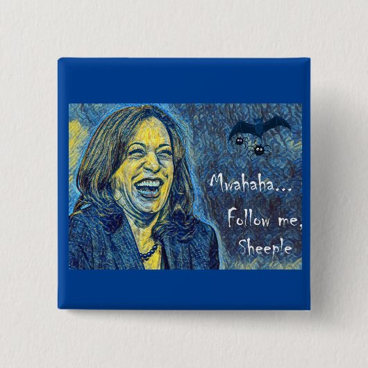 Follow me Sheep - Politischer Humor Button (Vorderseite)
