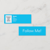 Follow-me! Twitter 2 Mini Visitenkarte (Vorne/Hinten)