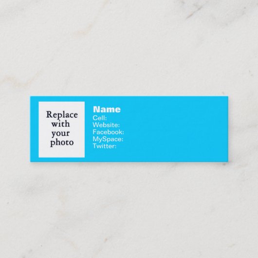 Follow-me! Twitter 2 Mini Visitenkarte (Vorderseite)