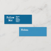 Follow-me! Twitter Mini Visitenkarte (Vorne/Hinten)