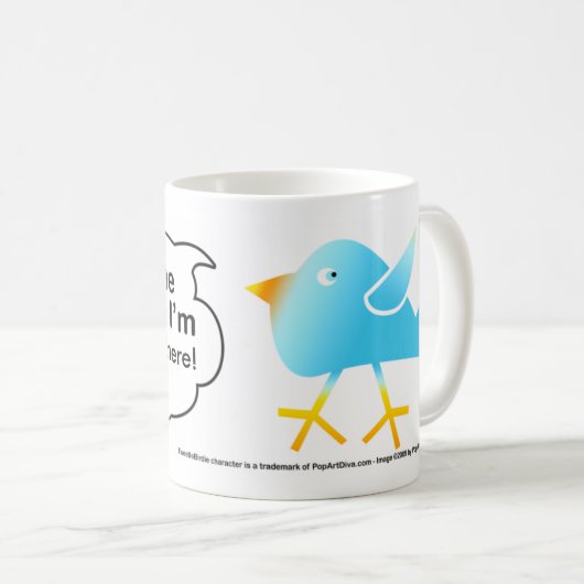 Follow-me @ (YourNameHere) SCHALE Kaffeetasse (VorderseiteRechts)