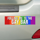 FOLLOW-ME ZUM HOMOSEXUELLEN BAR AUTOAUFKLEBER (Auf Auto)