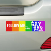 FOLLOW-ME ZUM HOMOSEXUELLEN BAR AUTOAUFKLEBER (Auf Auto)