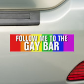 FOLLOW-ME ZUM HOMOSEXUELLEN BAR AUTOAUFKLEBER (Auf Auto)