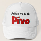 Follow-me zum Pivo (Bier) Truckerkappe (Vorderseite)