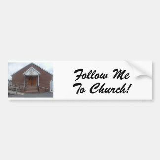 Follow-me zur Kirche Autoaufkleber