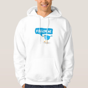 Follow-meCartoon-blaue Vogel-sozial-Medien Hoodie