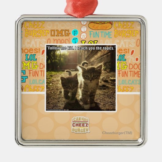 Follow-mekind Silbernes Ornament (Vorne)