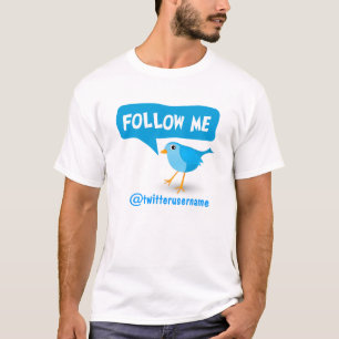 Follow-meTwitter-niedlicher kleiner T-Shirt