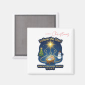 Follow the Star Maze Game Nativity Christmas Magne Magnet (Vorderseite/Rückseite)