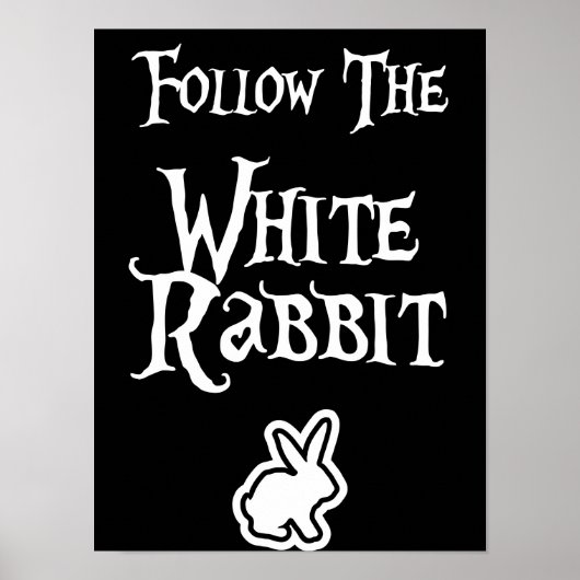 Follow the White Rabbit Poster (Vorne)