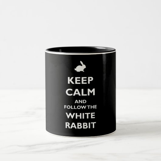 Follow the white rabbit zweifarbige tasse (Mittel)