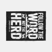 Follow The Word Not The Herd Christian Religion Hi Fleecedecke (Vorderseite (Horizontal))