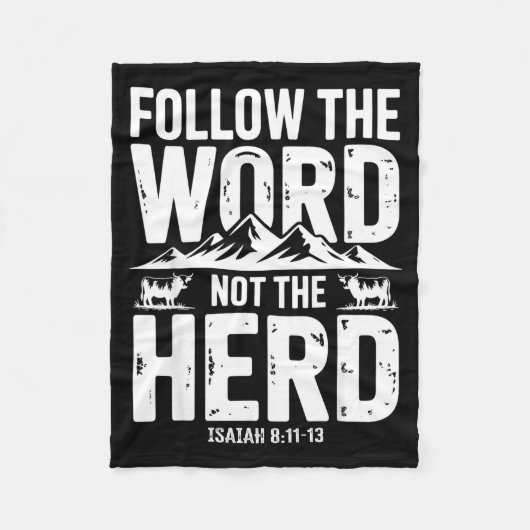 Follow The Word Not The Herd Christian Religion Hi Fleecedecke (Vorderseite)