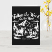 Follow The Word Not The Herd Christian Religion Hi Karte (Gelbe Blume)