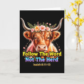 Follow The Word Not The Herd Christian Western Hig Karte (Gelbe Blume)