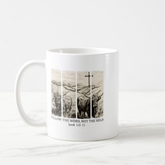 Follow The Word Not The Herd Western Christian Jes Kaffeetasse (Links)