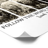 Follow The Word Not The Herd Western Christian Jes Poster (Ecke)