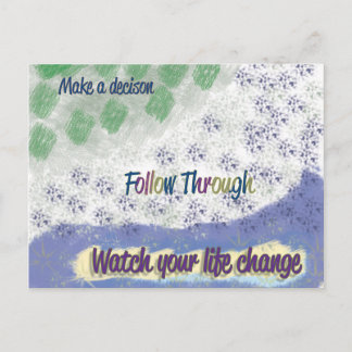 "Follow Through" inspirierende Postkarte