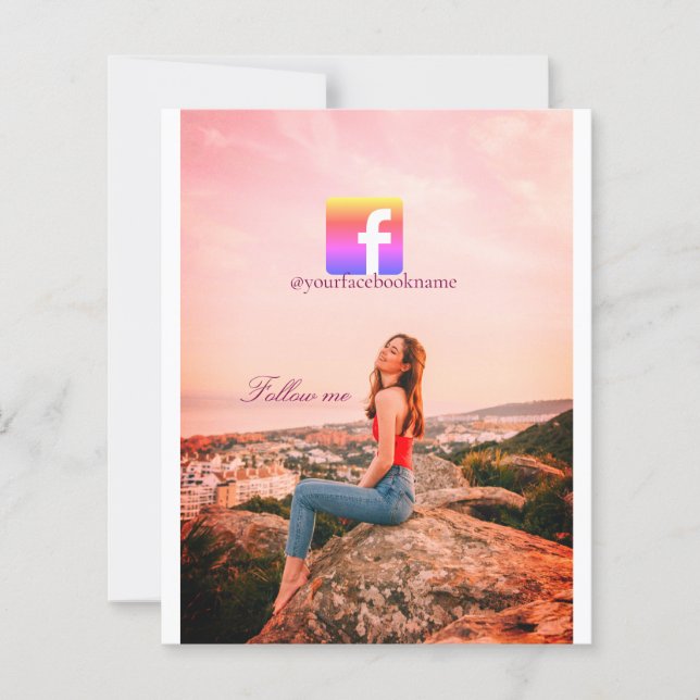 follow us facebook username social media photo  (Vorderseite)