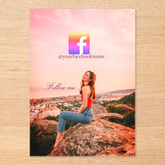 follow us facebook username social media photo  acryleinladungen (Vorderseite)