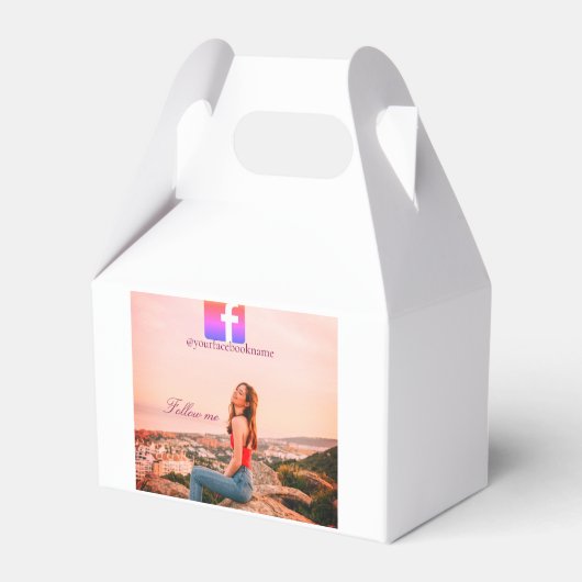 follow us facebook username social media photo  geschenkschachtel (Vorderseite)