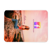 follow us facebook username social media photo magnet (Horizontal)