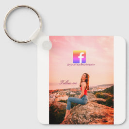 follow us facebook username social media photo  schlüsselanhänger