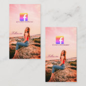 follow us facebook username social media photo  visitenkarte (Vorne/Hinten)