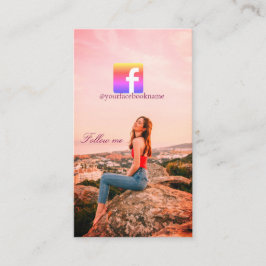 follow us facebook username social media photo  visitenkarte