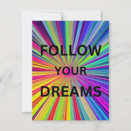 Follow Your Dreams Flat Card