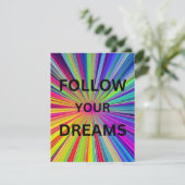 Follow Your Dreams Flat Card (Stehend Vorderseite)