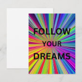 Follow Your Dreams Flat Card (Vorne/Hinten)