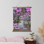Follow Your Dreams Quote Floral Garden Path Wandteppich Mit Holzrahmen (Schlafzimmer)