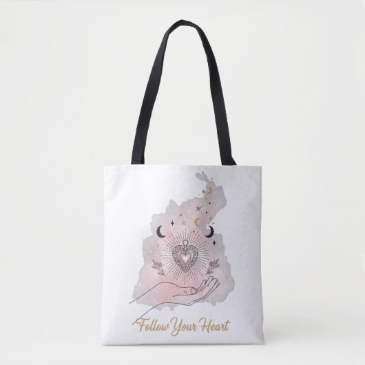 Follow Your Heart Personalised Tote Bag - Celestia Tasche (Vorderseite)