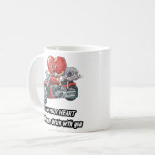 Follow your heart take your brain kaffeetasse (Vorderseite Links)