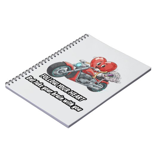 Follow your heart take your brain notizblock (Linke Seite)