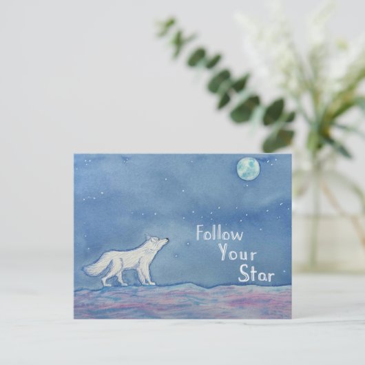 Follow Your Star Celestial Postcard Postkarte (Stehend Vorderseite)