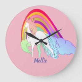 Follow Your Unicorn Große Wanduhr