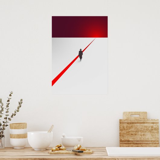 Following the Red Line Poster (Küche)